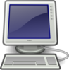 Computer Screen And Keyboard Clip Art